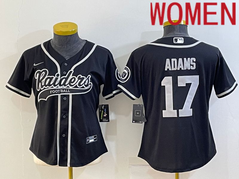 Women Oakland Raiders #17 Adams Black 2022 Nike Co branded NFL Jerseys->women nfl jersey->Women Jersey